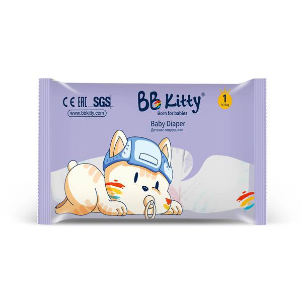 Подгузники BB Kitty BKD-M1 6-11 кг, размер M, 1 шт.